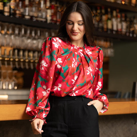 Holiday Floral Top