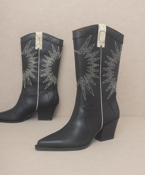 OASIS SOCIETY Halle - Paneled Cowboy Boots