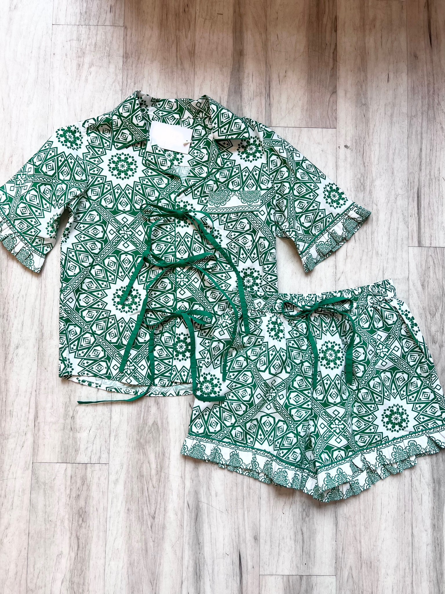 Bow Front Shorts Pajamas