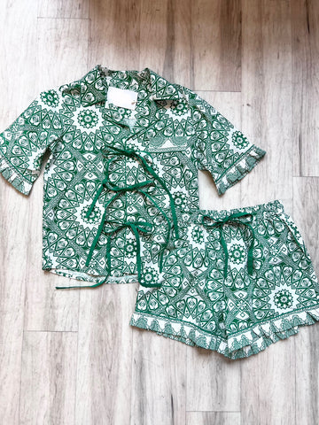 Bow Front Shorts Pajamas