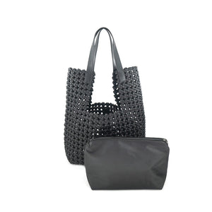 Woven Notch Shoulder Bag