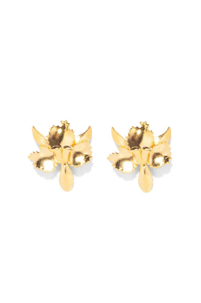 The Pink Reef Tiny Golden Orchid Earring