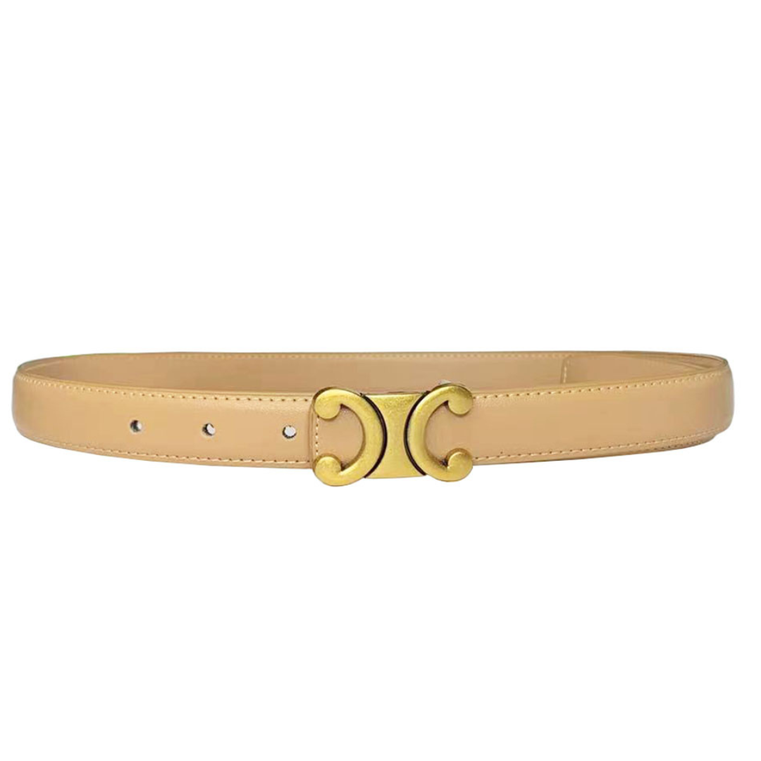 Vegan Leather Scroll Belt