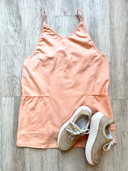 Sporty Mini Dress With Built in Romper Liner