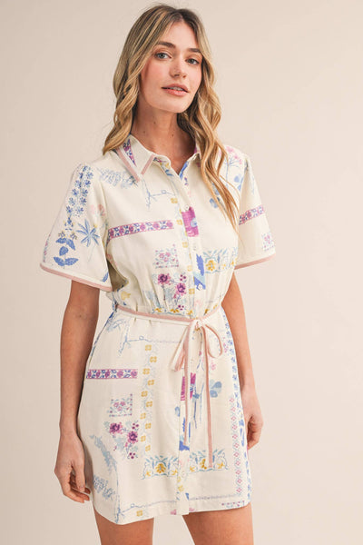 Floral Button Down Shirtdress