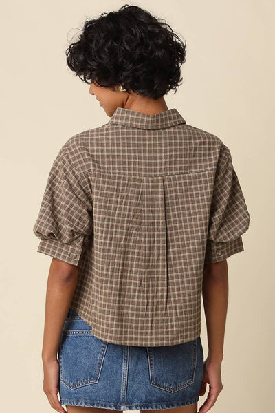 Kanney Plaid Cropped Shirt
