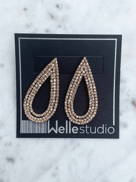 Pave Teardrop Earrings