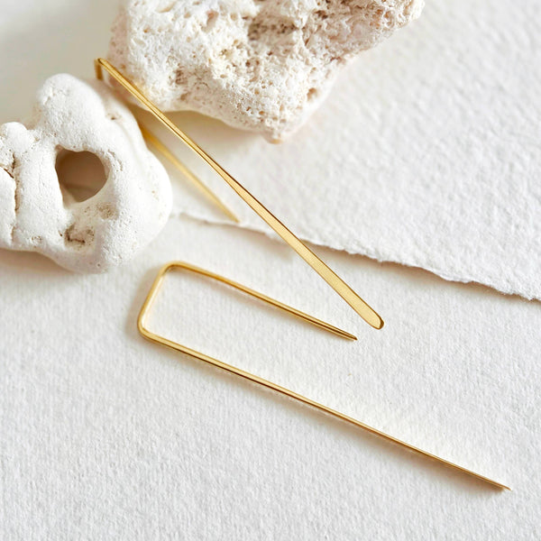 Brass wire handmade thread Earrings