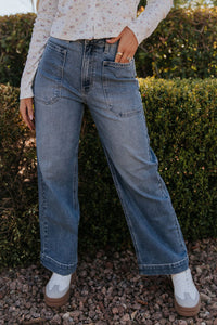 Natalie Utility Pant - Medium Denim