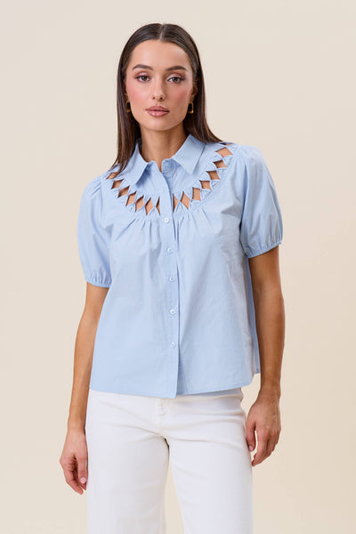 Cutwork Collar Blouse