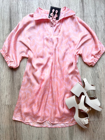 Drop Shoulder Collar Dress