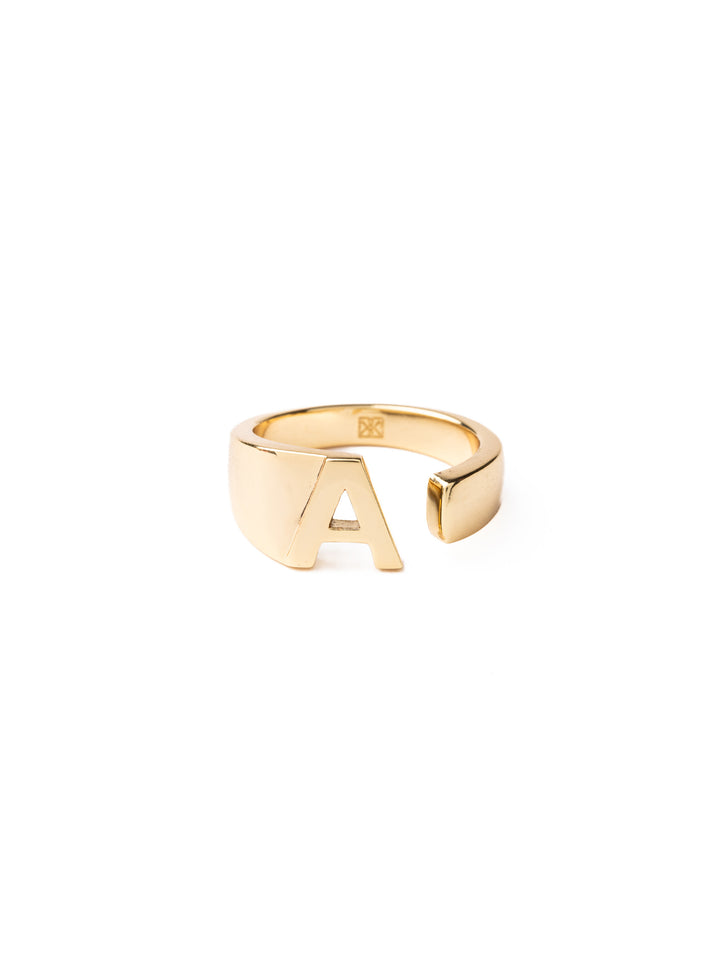 Initial Ring - 18k Gold Plated