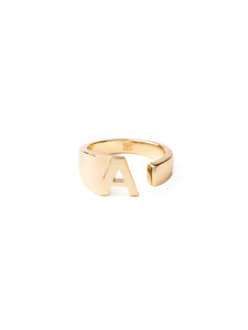 Initial Ring - 18k Gold Plated