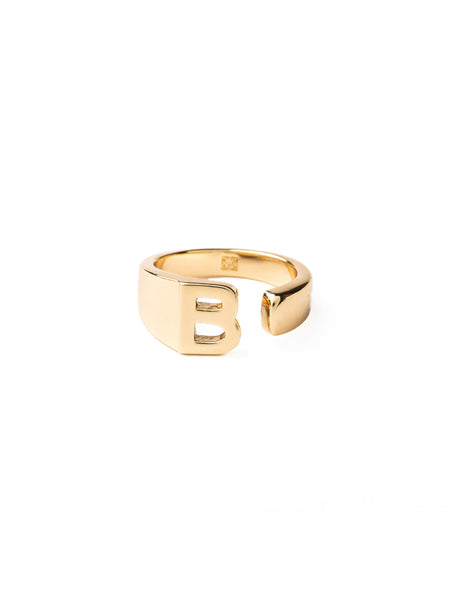 Initial Ring - 18k Gold Plated