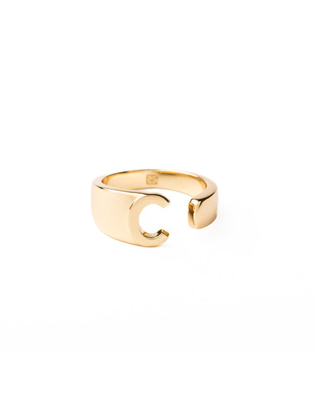 Initial Ring - 18k Gold Plated