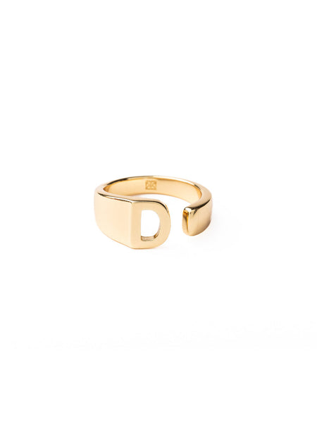 Initial Ring - 18k Gold Plated