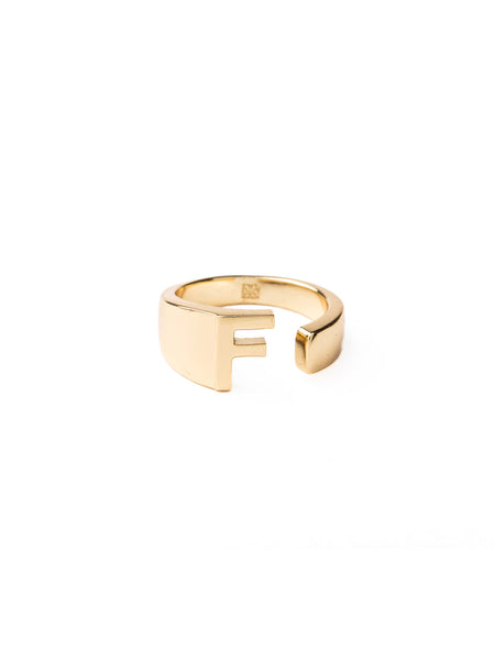 Initial Ring - 18k Gold Plated