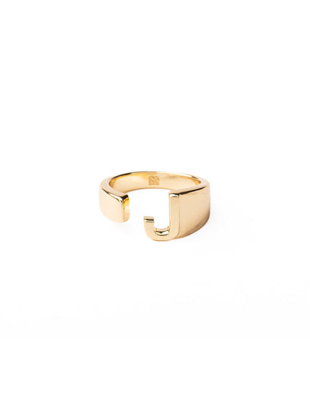 Initial Ring - 18k Gold Plated