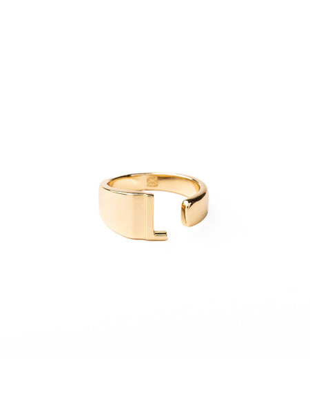 Initial Ring - 18k Gold Plated