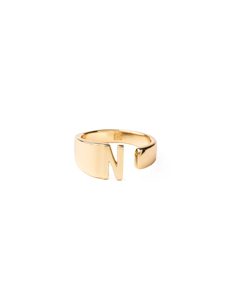 Initial Ring - 18k Gold Plated