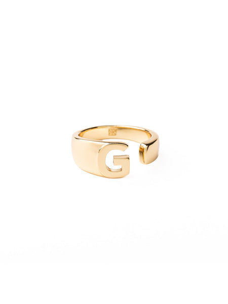 Initial Ring - 18k Gold Plated