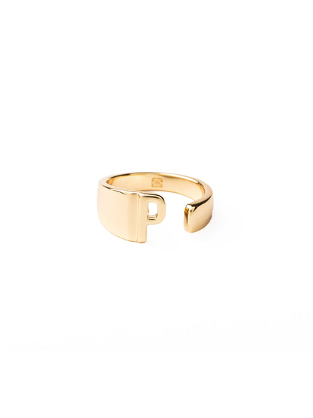 Initial Ring - 18k Gold Plated