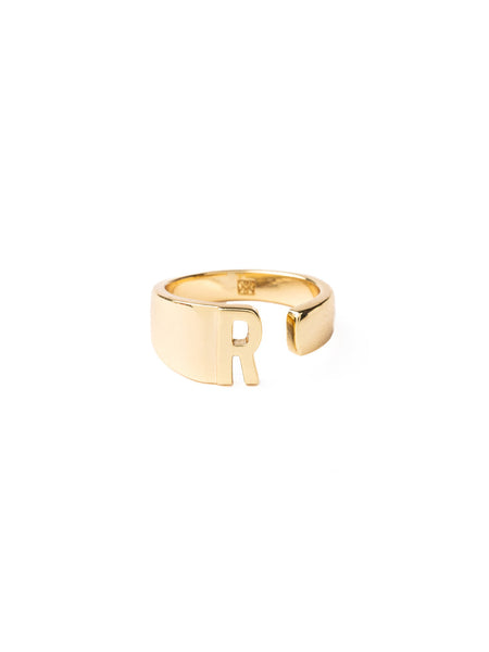 Initial Ring - 18k Gold Plated