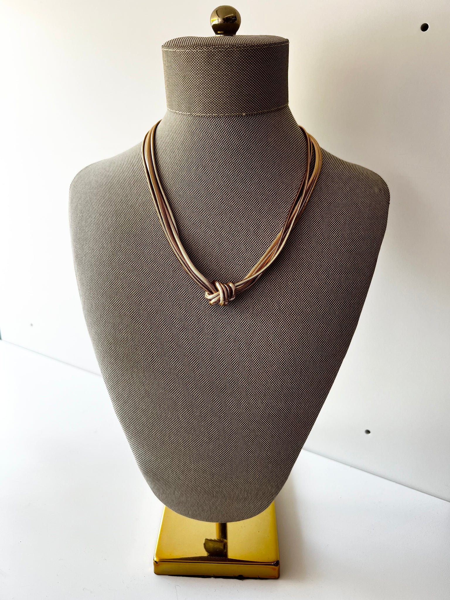 Layered Knotted Snake Chain Necklace