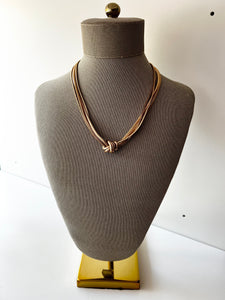 Layered Knotted Snake Chain Necklace