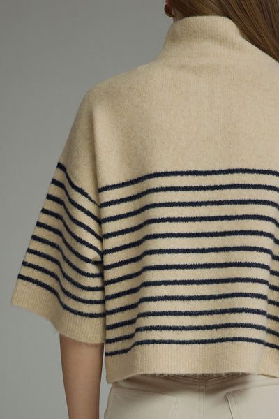 Stripe Button Sweater