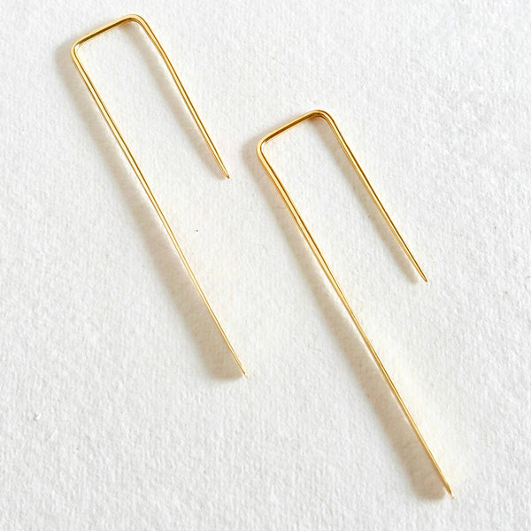 Brass wire handmade thread Earrings