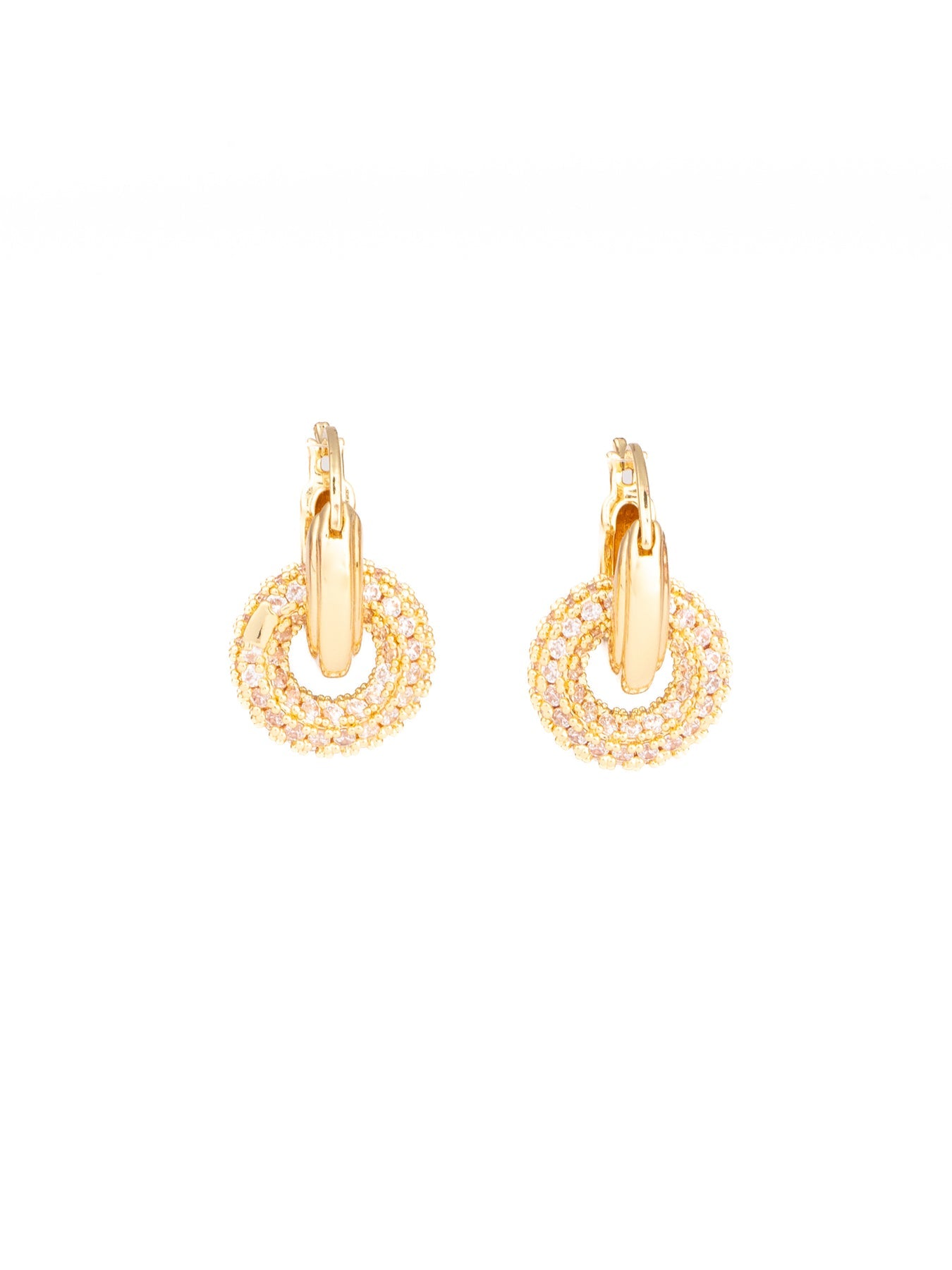 Sparkle Circle Duo Earrings