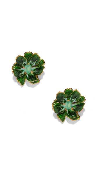 The Pink Reef Small Spruce Green Jewel Box Earring