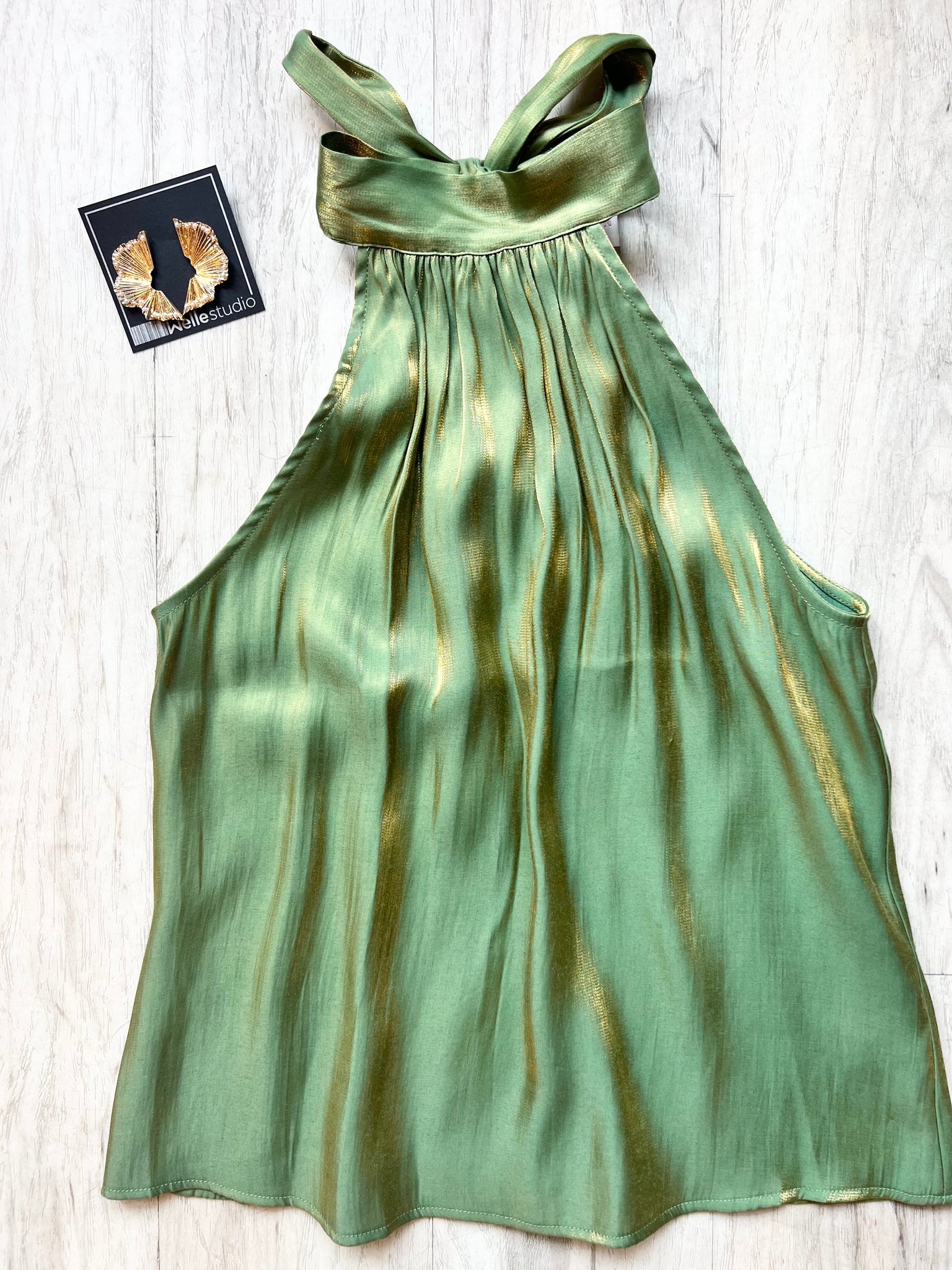 Holiday Moss Halter Top
