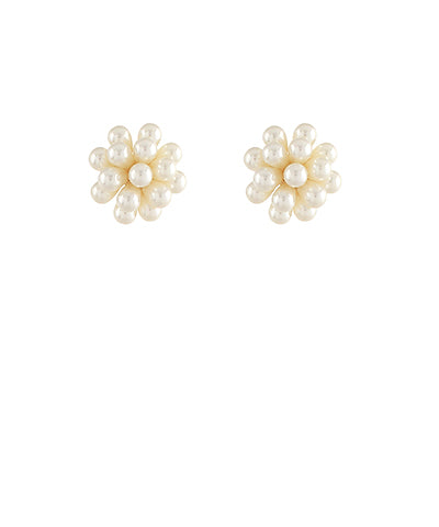 Pearl Cluster Stud Earrings