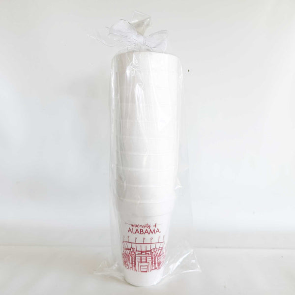 Foam Cup 10 Pack {University of Alabama Skyline-Tuscaloosa}