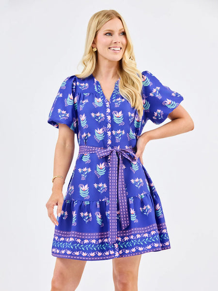 Pretty Periwinkle Belt Dress