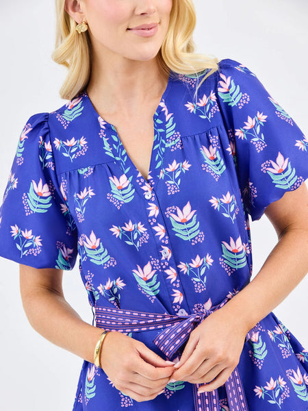 Pretty Periwinkle Belt Dress