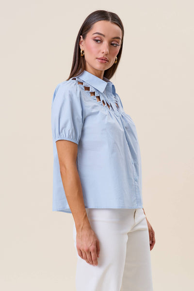 Cutwork Collar Blouse