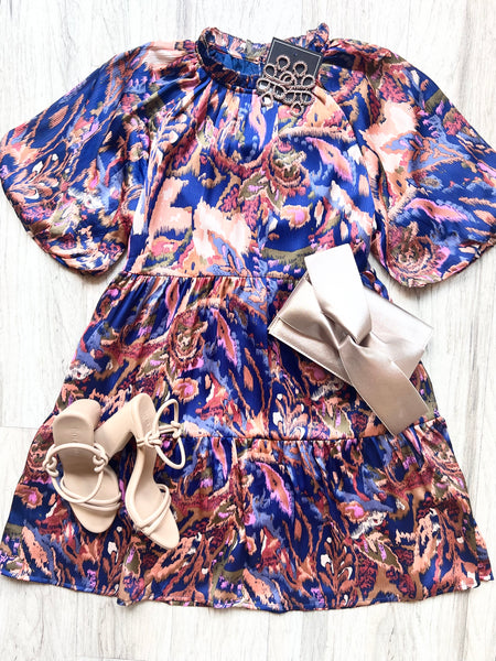 Fall Floral Tiered Dress