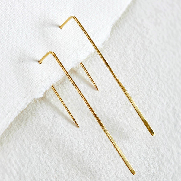 Brass wire handmade thread Earrings