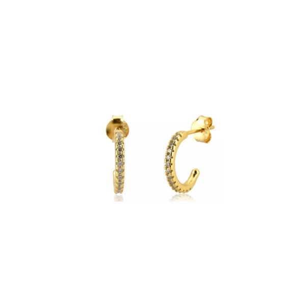 CZ Huggie Hoop Earrings