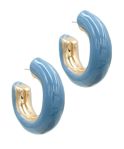 Chunky Color Enamel Hoops