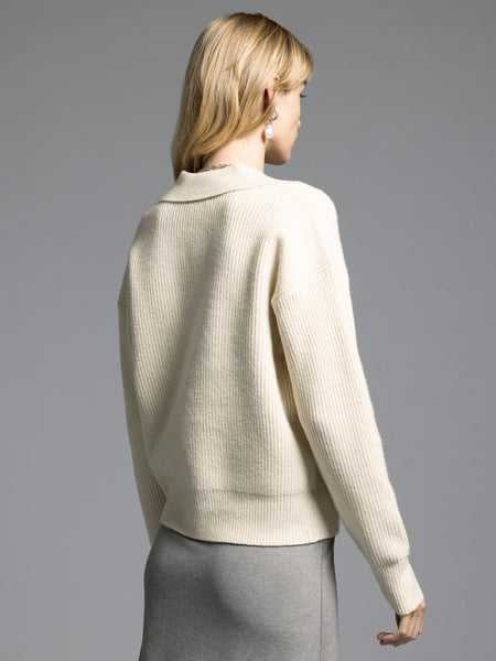 Notched Collar Sweater