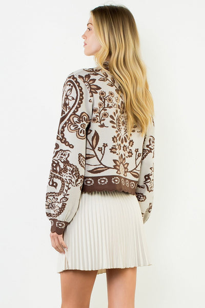Floral Mock Sweater