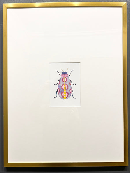 Framed Beetle Watercolor