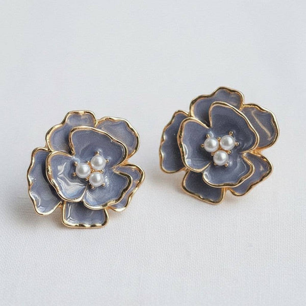 Bluebird Flower Earrings