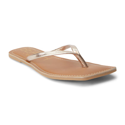 Leather Thong Sandal - Gold