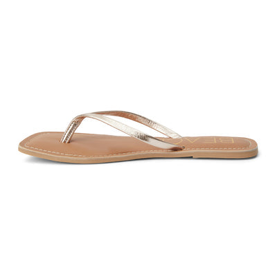 Leather Thong Sandal - Gold