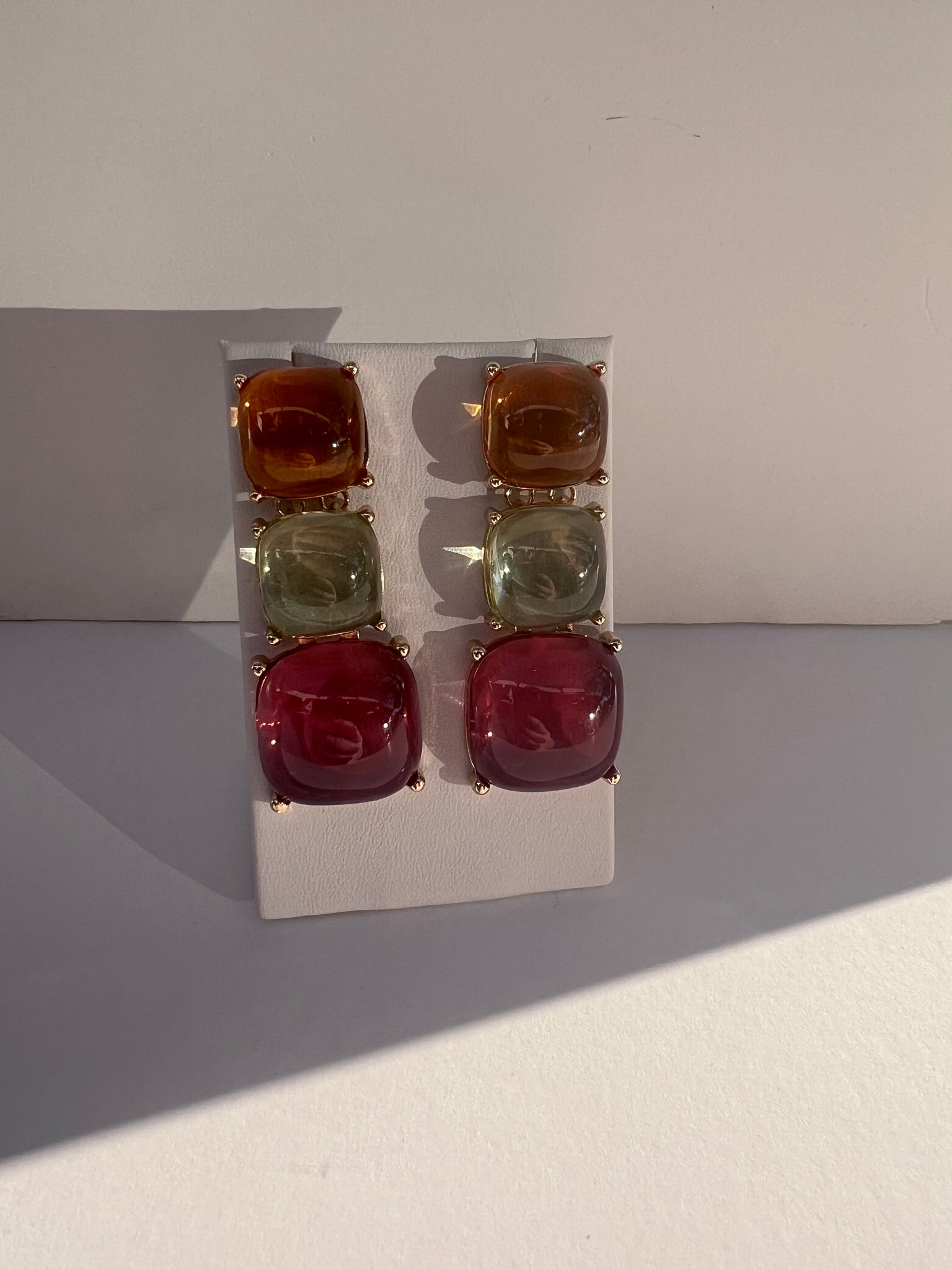 Triple Square Earring